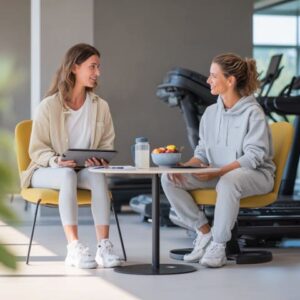 Persönliche Ernährungsberatung zu Stress und Gesundheit im modernen Studio von AURUM Health & Performance in Basel