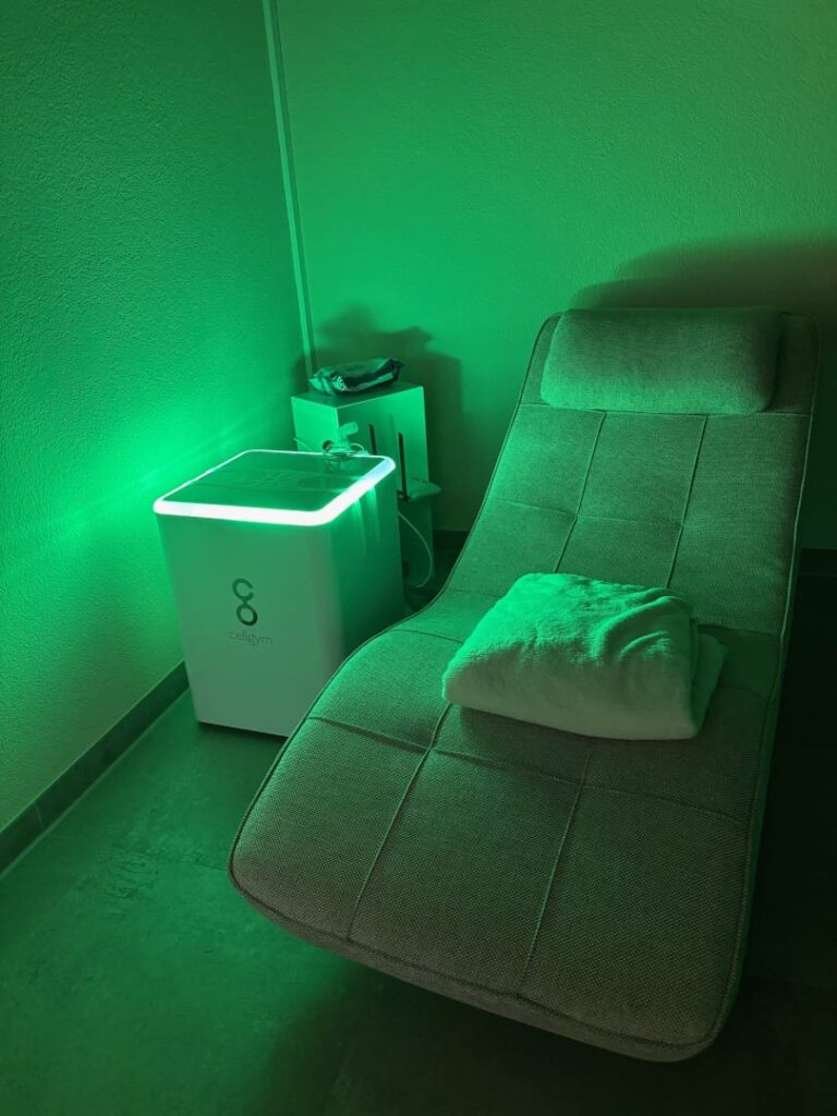 IHHT Zelltraining in entspannter Atmosphäre bei AURUM Health & Performance in Basel – Sauerstofftherapie zur Steigerung von Energie, Gesundheit und Leistungsfähigkeit.