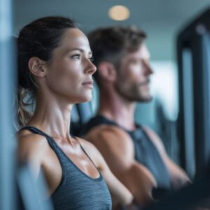 Kontrolliertes, intensives Krafttraining in modernem Gesundheitsstudio bei AURUM Health & Performance Basel